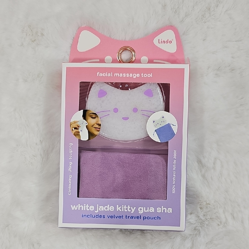 Lindo White Jade Kitty Gua Sha